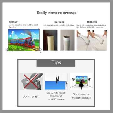 GYA 5x3ft Stream Train Party Theme Backdrop for Photography Kids Train Birthday Party Photo Background Children Theme Birthday Party Adventure Family Children Kids Adult Portrait Gathering Photography