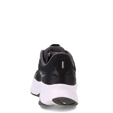 Saucony Women's Guide 15 Running Shoe, Black/White, 8.5
