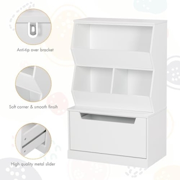 UTEX Kids Toy Storage Organizer with Drawer for Playroom