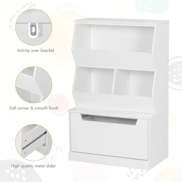 UTEX Kids Toy Storage Organizer with Drawer for Playroom