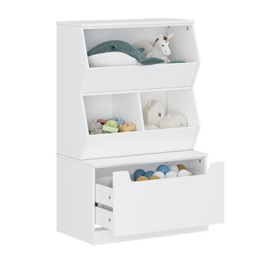 UTEX Kids Toy Storage Organizer with Drawer for Playroom