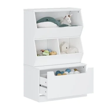 UTEX Kids Toy Storage Organizer with Drawer for Playroom