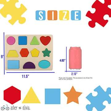 Wooden Puzzles for Toddlers and Rack Set - (3 Pack) Bundle with Storage Holder Rack and Learning Clock - 3 in 1 Kids Educational Preschool Peg Puzzles – Alphabet, Letters, Numbers and Shapes