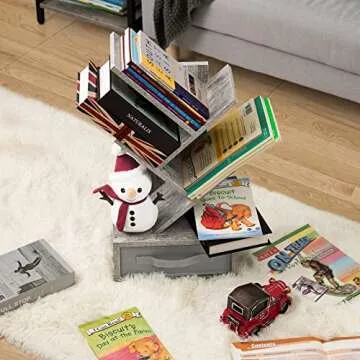 Versatile 4-Tier Bookshelf with Drawer for Small Spaces