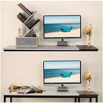 Versatile 4-Tier Bookshelf with Drawer for Small Spaces