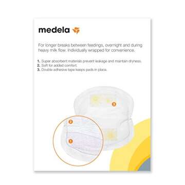 Medela Nursing Pads, Disposable Breast Pad, Pack of 60
