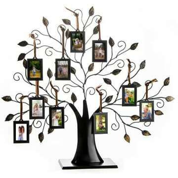 Family Tree Picture Frame With 10 Photo Frames