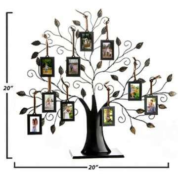 Family Tree Picture Frame With 10 Photo Frames