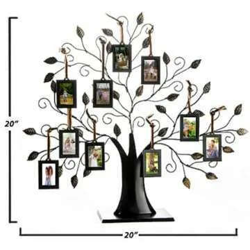 Family Tree Picture Frame With 10 Photo Frames