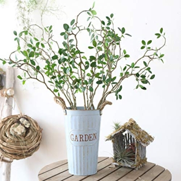 Warmter 43.3 Inch Artificial Eucalytus Green Branches Pine Evergreen Plant Tree Branch for Home Wedding Garden Office 2 Pcs