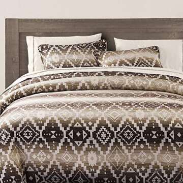 Paseo Road by HiEnd Accents Chalet Aztec 3 Piece Comforter Set with Pillow Shams, King Size, Modern Southwestern Rustic Style Luxury Bedding Set, 1 Comforter and 2 Pillowcases