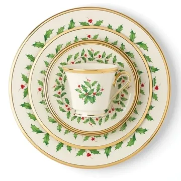 Lenox Holiday 5-Piece Place Setting Classic Christmas Dishes
