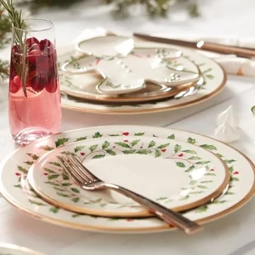 Lenox Holiday 5-Piece Place Setting Classic Christmas Dishes