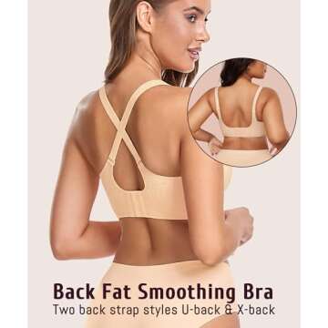 Gailife Scalloped Womens Bras No Underwire Wireless Seamless Bra Push Up Bralette Full Coverage Comfort Raceback Everyday Bra -ND,S Nude