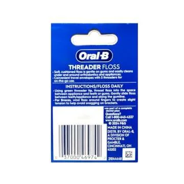 Oral-B Glide Pro-Health Dental Floss Threaders for Braces, 30 Count