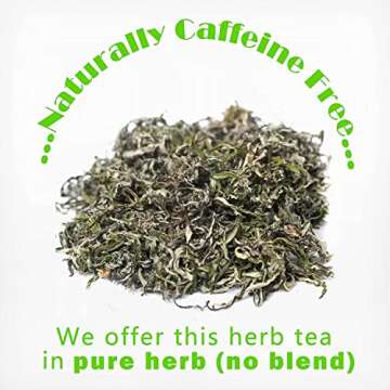 MiralandBerry Dried Mugwort Tea, 20 Individually Wrapped Sachets, Hand Picked Tea Leaves