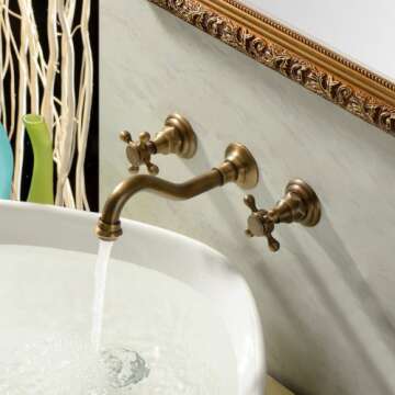 Lightinthebox Antique Brass Bathroom Sink Faucet, Bathtub Faucet Set, RV Shower Faucet