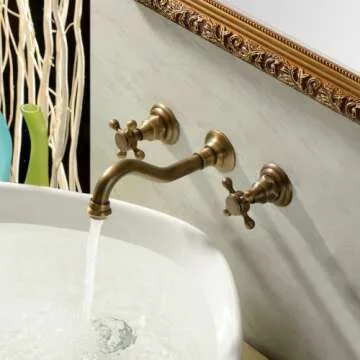 Lightinthebox Antique Brass Bathroom Sink Faucet, Bathtub Faucet Set, RV Shower Faucet