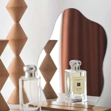 BOOFIRE Makeup Mirror for Desk with Stand,Acrylic Desk Decor Mirror,Cute Room Decor Aesthetic Mirror Separable Wall Mounted Gift Mirror for Women Men Girls (Cloud)