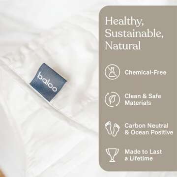 Baloo Weighted Blanket for Adults 15 lb Full/Queen (Pebble White, 60"x80") | Cooling & 100% Cotton |...