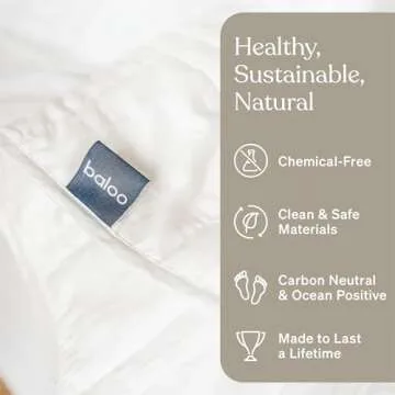 Baloo Weighted Blanket for Adults 15 lb Full/Queen (Pebble White, 60"x80") | Cooling & 100% Cotton |...