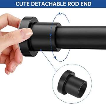 Eboatop Adjustable Shower Curtain Rod 62-105 inches