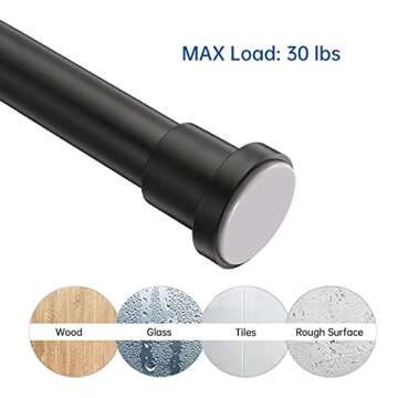 Eboatop Adjustable Shower Curtain Rod 62-105 inches