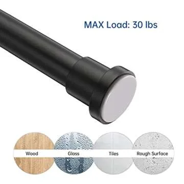 Eboatop Adjustable Shower Curtain Rod 62-105 inches