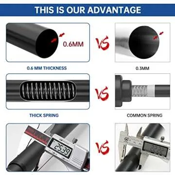 Eboatop Adjustable Shower Curtain Rod 62-105 inches