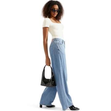 SUUKSESS Women Double Lined Fitted Basic Tee Shirts Square Neck Short Sleeve Y2K Going Out Crop Tops (Pearl, S)