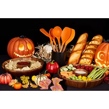 Miusco 12 Inch Chip and Dip Serving Set Premium Acacia Wood