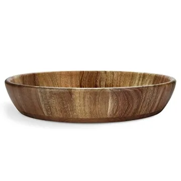 Miusco 12 Inch Chip and Dip Serving Set Premium Acacia Wood