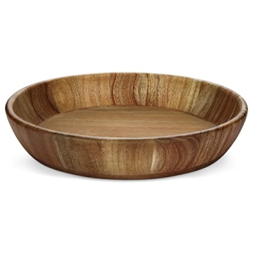 Miusco 12 Inch Chip and Dip Serving Set Premium Acacia Wood