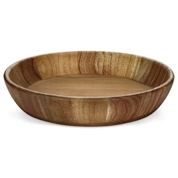 Miusco 12 Inch Chip and Dip Serving Set Premium Acacia Wood