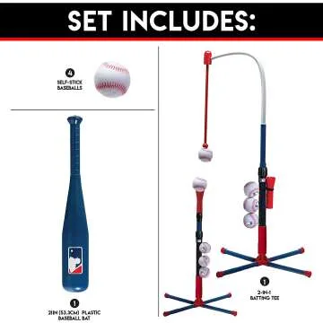 Kids Baseball Batting Tee Set for Youth & Toddlers