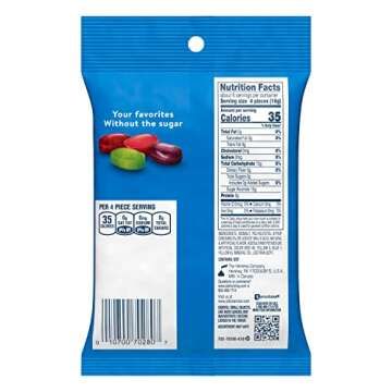 JOLLY RANCHER Zero Sugar Assorted Fruit Flavored Hard Candy Bag, 3.6 oz