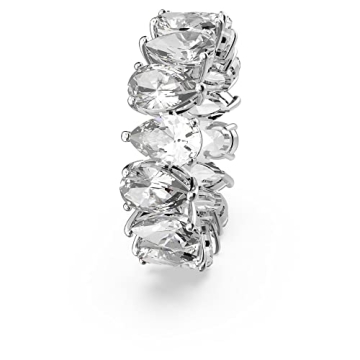 Swarovski Pear Vittore Ring Rhodium Plated Crystal Jewelry