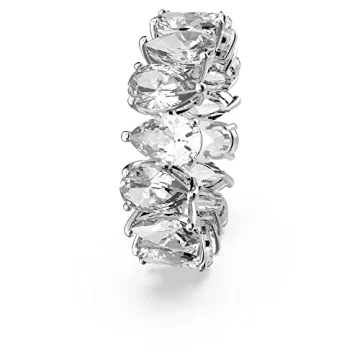Swarovski Pear Vittore Ring Rhodium Plated Crystal Jewelry