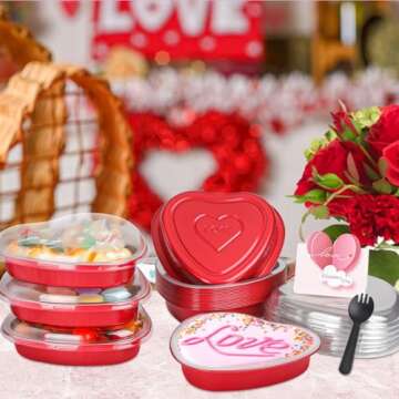 HEYYUMI Heart Shaped Cake Pans - 22oz, 20pcs Set