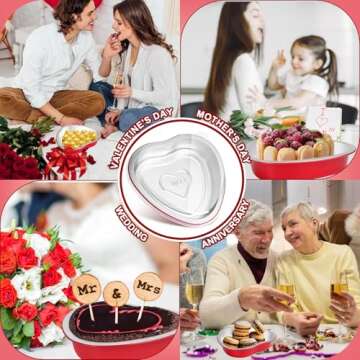 HEYYUMI Heart Shaped Cake Pans - 22oz, 20pcs Set