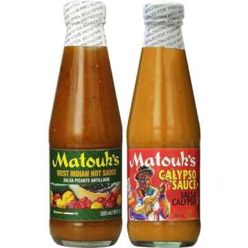 Matouk's West Indian Hot Sauce and Calypso Sauce 10 Ounce (Pack of 2)