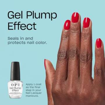 OPI Gel Plump Effect Top Coat | Gel Like Nail Polish Top Coat |Plumping & Volumizing, High Shine, Pr...
