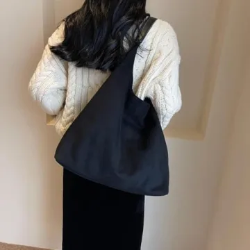 Stylish Green Suede Hobo Bag for Women - Large Capacity Handbag