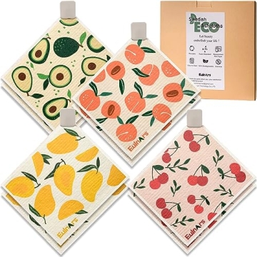 Eulnars Swedish Dishcloths, Eco-Friendly 8-Pack