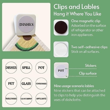 Eulnars Swedish Dishcloths, Eco-Friendly 8-Pack