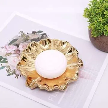Stylish Polyroyal Lotus Leaf Soap Dish for Kitchen & Bath