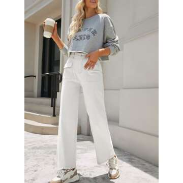 Trendy Women’s Dokotoo Cargo Pants in White for Spring