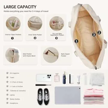 BOSTANTEN Stylish Weekender Bags for Travel and Gym