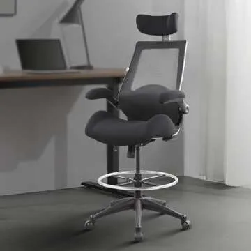 BOLISS 400lbs High Back Drafting Chair with Armrests
