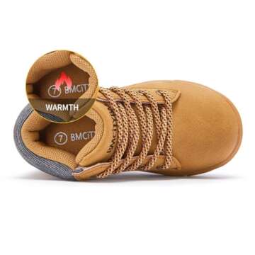 BMCiTYBM Baby Snow Boots Boys Girls Winter Toddler Infant Shoes Anti-Slip Brown Size 6 Toddler